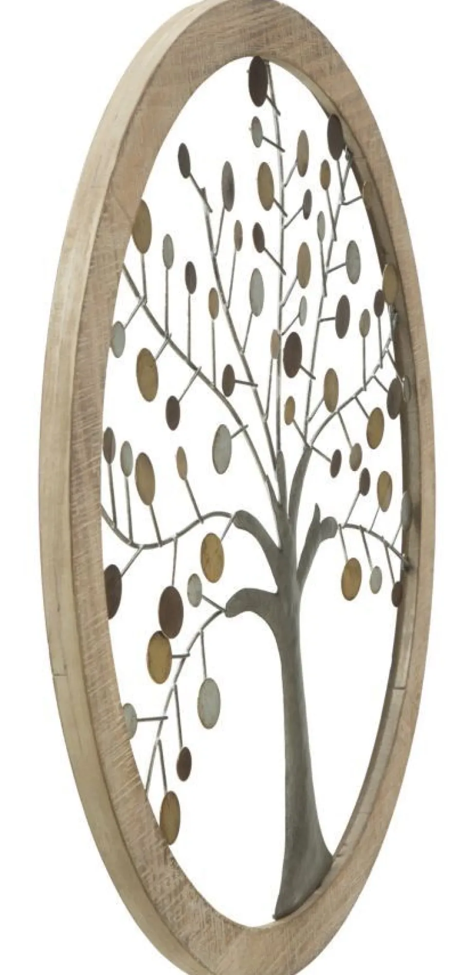 Décoration murale ronde Albero della Vita Bois et Fer
