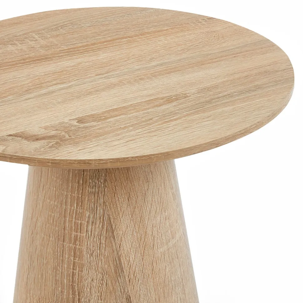 Ensemble de 2 tables basses rondes Callie Chêne clair