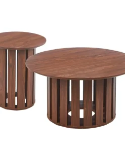 Ensemble de 2 tables basses Annabel Bois Noisette