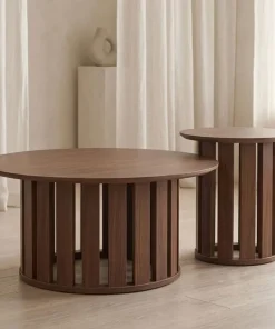 Ensemble de 2 tables basses Annabel Bois Noisette