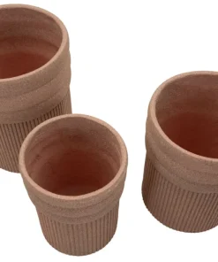 Ensemble de cache-pot d'extérieur Colombia 3 pièces Terre Cuite