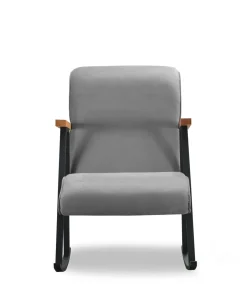 Fauteuil à bascule Vitocha Velours Gris