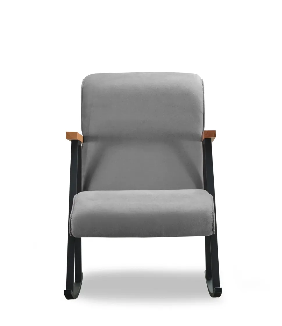 Fauteuil à bascule Vitocha Velours Gris