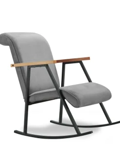 Fauteuil à bascule Vitocha Velours Gris