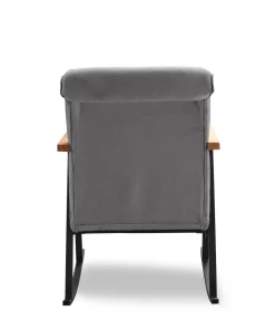 Fauteuil à bascule Vitocha Velours Gris
