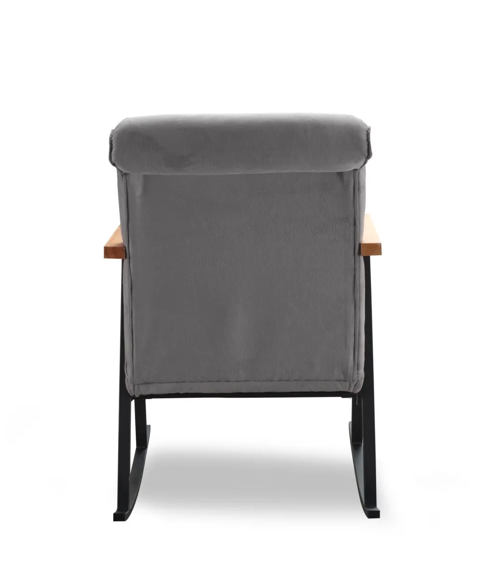 Fauteuil à bascule Vitocha Velours Gris