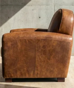 Fauteuil Club Perle Tissu Vintage