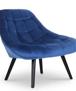 Fauteuil Danios Velours Bleu