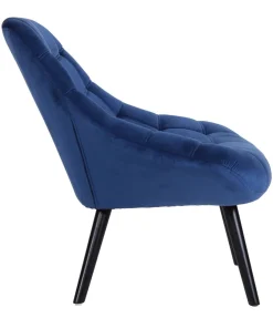 Fauteuil Danios Velours Bleu
