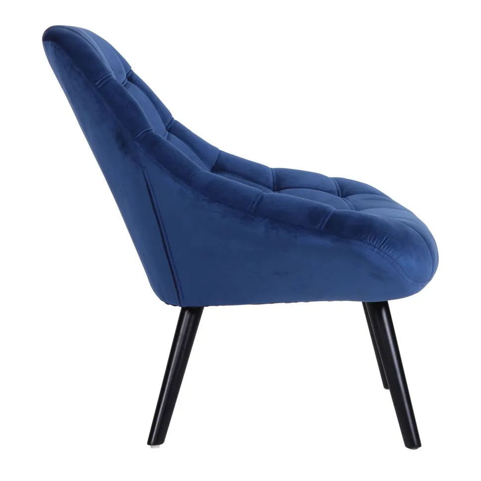 Fauteuil Danios Velours Bleu