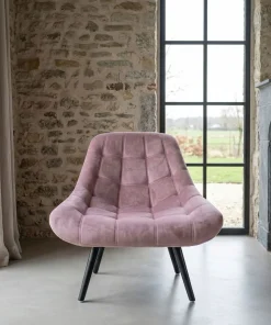 Fauteuil Danios Velours Rose