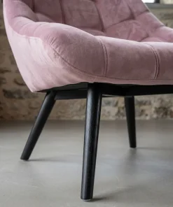 Fauteuil Danios Velours Rose