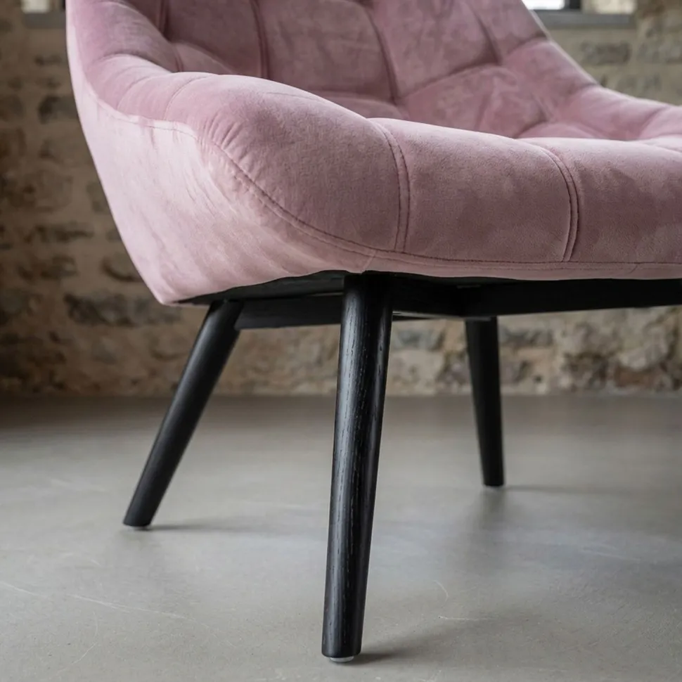 Fauteuil Danios Velours Rose