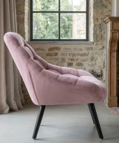 Fauteuil Danios Velours Rose