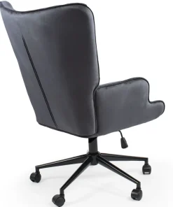 Fauteuil de bureau moderne à haut dossier Florelo Velours Gris