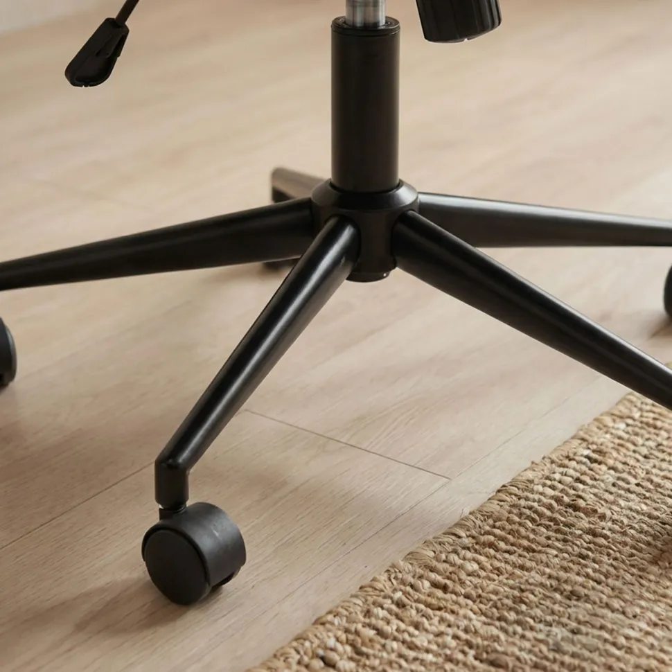 Fauteuil de bureau moderne à haut dossier Florelo Tissu Taupe clair