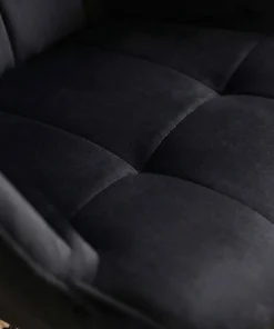 Fauteuil de bureau moderne à haut dossier Florelo Velours Noir