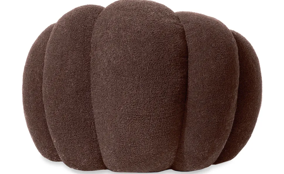 Fauteuil design coquillage Arielina Tissu bouclette Marron