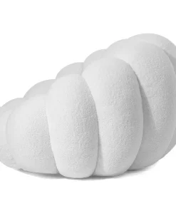 Fauteuil design coquillage Arielina Tissu bouclette Blanc