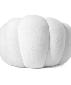 Fauteuil design coquillage Arielina Tissu bouclette Blanc