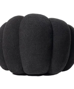 Fauteuil design coquillage Arielina Tissu bouclette Noir