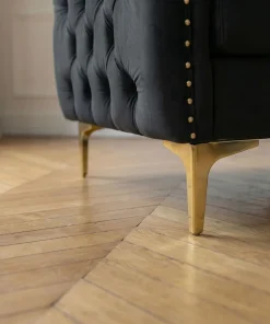 Fauteuil Joshua Velours Noir