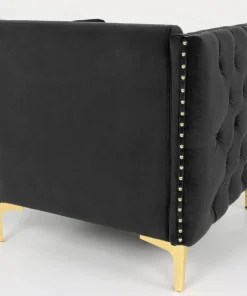 Fauteuil Joshua Velours Noir