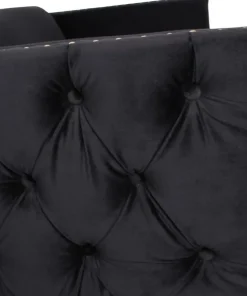 Fauteuil Joshua Velours Noir