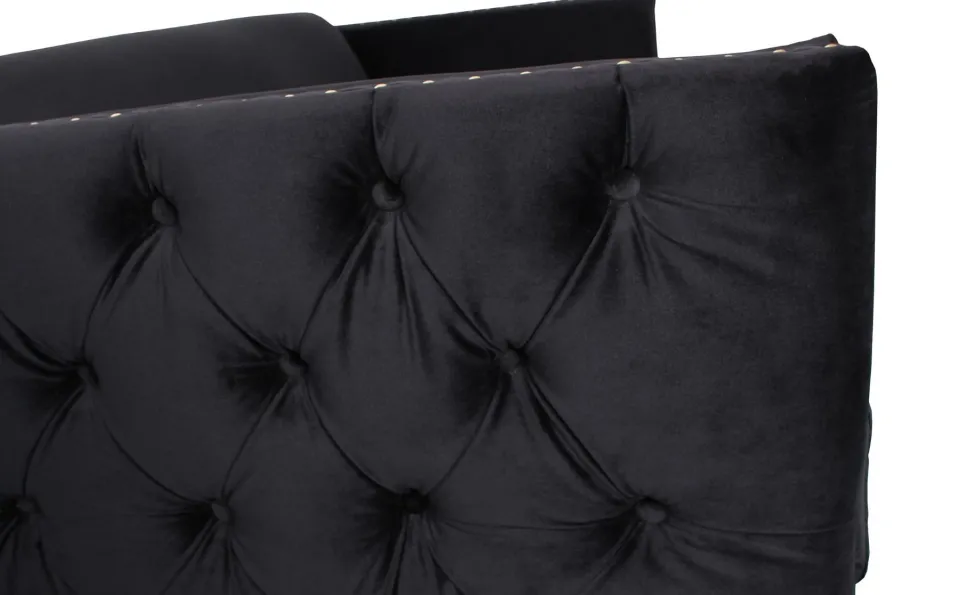Fauteuil Joshua Velours Noir