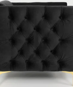 Fauteuil Joshua Velours Noir