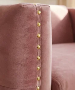 Fauteuil Joshua Velours Rose