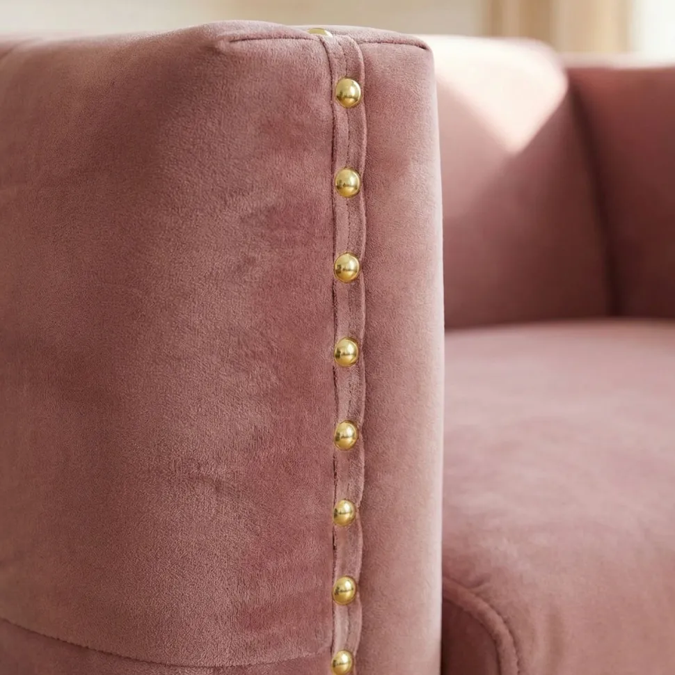 Fauteuil Joshua Velours Rose