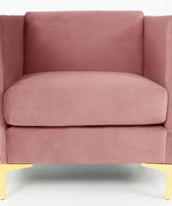 Fauteuil Joshua Velours Rose