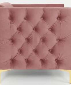 Fauteuil Joshua Velours Rose