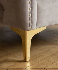 Fauteuil Joshua Velours Taupe