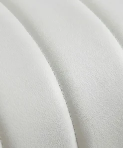 Fauteuil moderne à coutures verticales Sacramento Simili Blanc