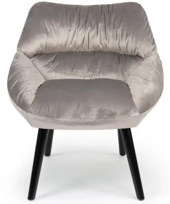 Fauteuil moderne et confortable Patrick Velours Gris