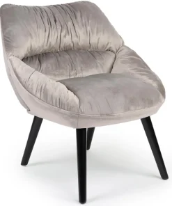 Fauteuil moderne et confortable Patrick Velours Gris