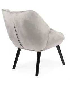 Fauteuil moderne et confortable Patrick Velours Gris
