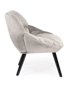 Fauteuil moderne et confortable Patrick Velours Gris