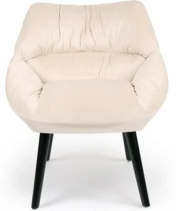 Fauteuil moderne et confortable Patrick Velours Beige