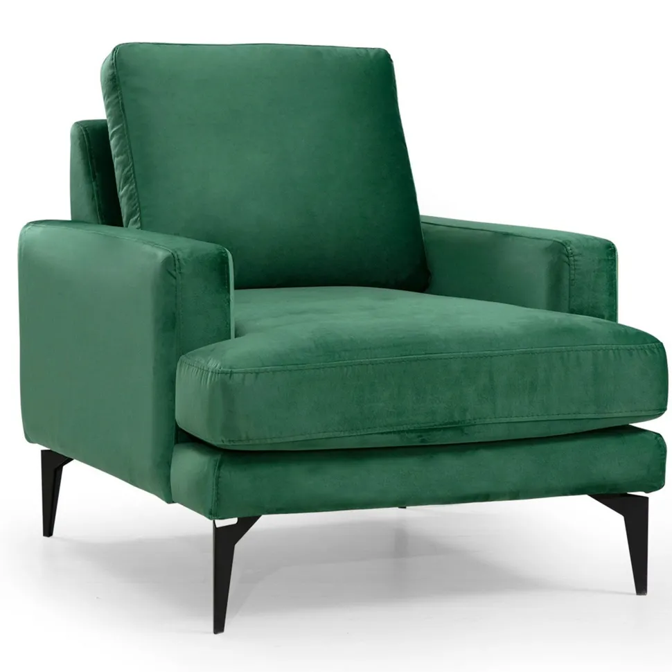 Fauteuil Narchis Velours Vert
