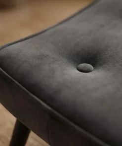 Fauteuil scandinave + pouf Lylou Velours Noir