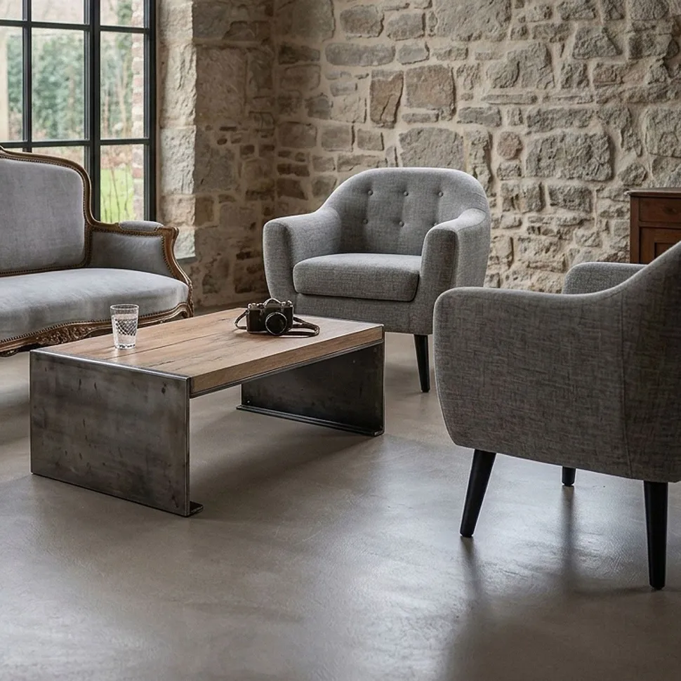Fauteuil scandinave Fidelio Tissu Taupe