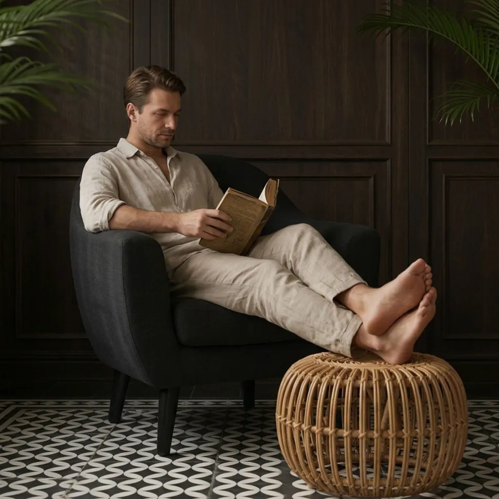 Fauteuil scandinave Fidelio Tissu Noir