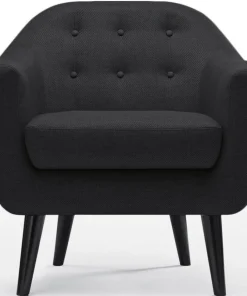 Fauteuil scandinave Fidelio Tissu Noir