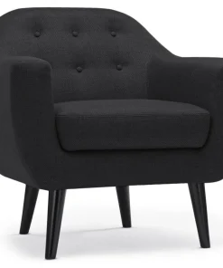 Fauteuil scandinave Fidelio Tissu Noir