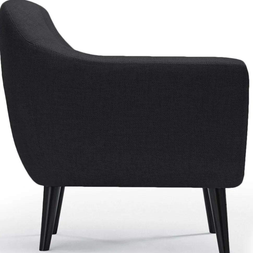Fauteuil scandinave Fidelio Tissu Noir