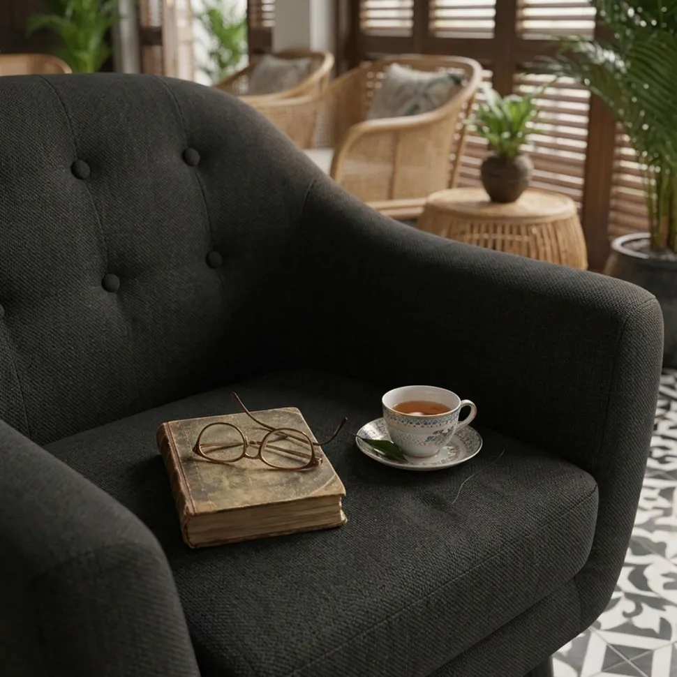 Fauteuil scandinave Fidelio Tissu Noir