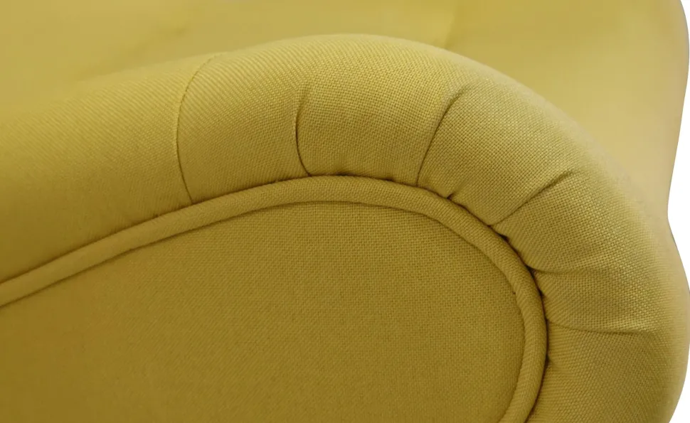 Fauteuil scandinave Romilly Tissu Jaune
